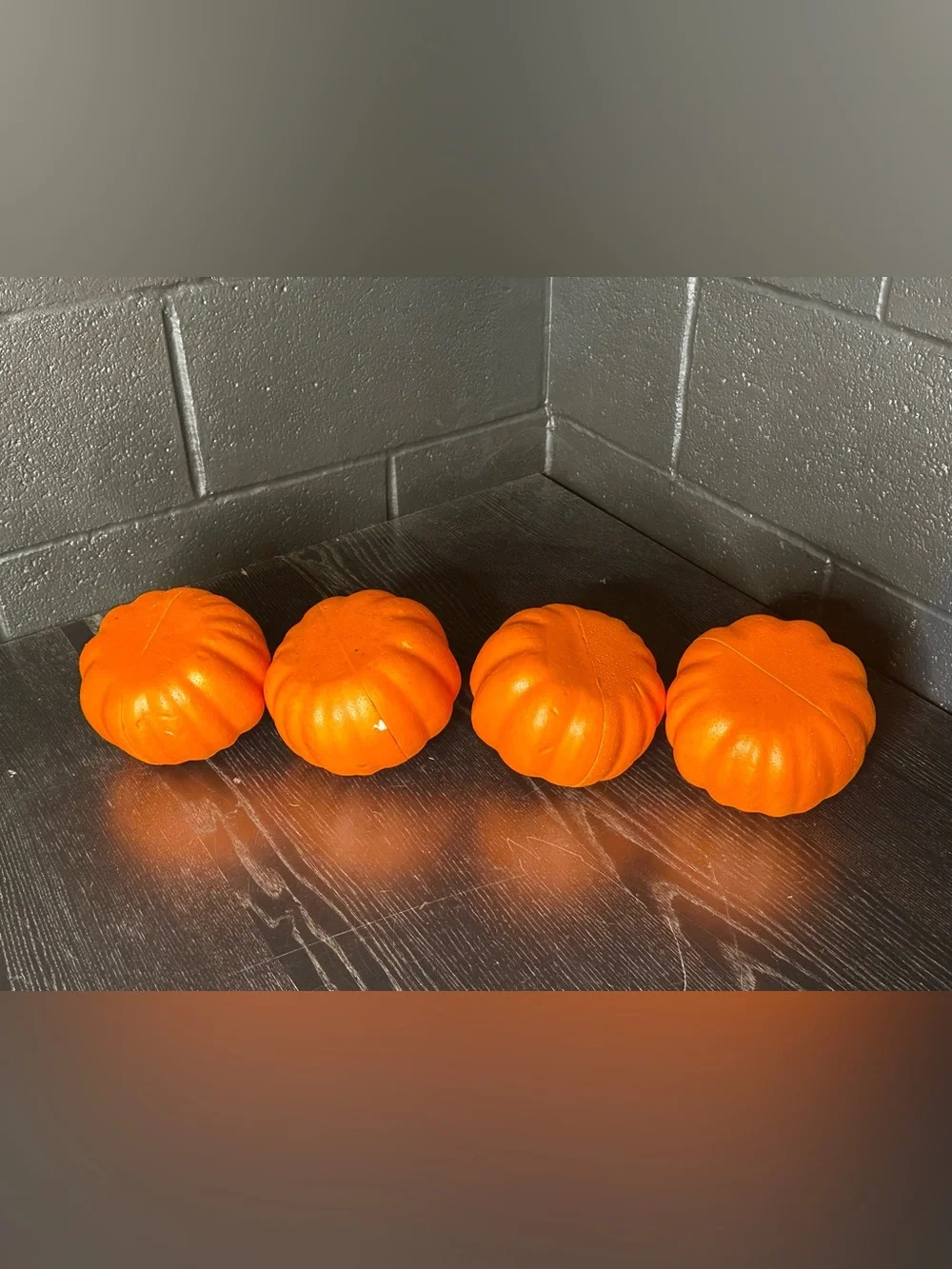 Orange Decorative Pumpkin Set - Lot of 4